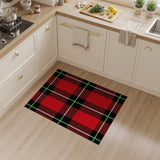 Bold Red Black Green Plaid Area Rug