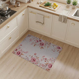 Floral Vintage Pink Vintage Blush Peony Floral Area Rug