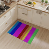 Multi-color and Patterns Geometric Modern Vibrant Rainbow Stripe Area Rug