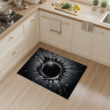 Cosmic Black Hole Vortex Splash Area Rug