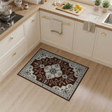 Traditional Persian Ornate Brown Medallion Persian Area Rug