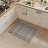 Cream Tan Textured Stripe Woven Rug