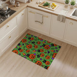 Cute Halloween Black Cats Jack-o-Lanterns Rug