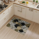 Abstract Black Splatter Area Rug