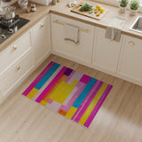 Multi-color and Patterns Vibrant Geometric Multi-Color Block Area Rug