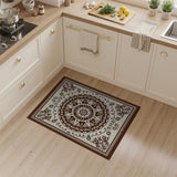 Elegant Brown Mandala Persian Area Rug