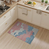 Cute Smiling Clouds Kids Area Rug