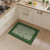 Shamrock Scatter Green Cream Area Rug