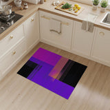 Vibrant Purple Pink Geometric Abstract Rug