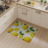 Yellow Fruit Pattern Vibrant Lemon Fruit Pattern Area Rug
