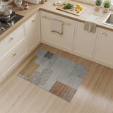 Beige and Neutral Geometric Modern Abstract Geometric Beige Area Rug
