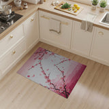 Pink Pink Cherry Blossom Branch Area Rug