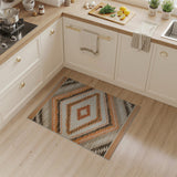 Southwestern Orange Geometric Diamond Area Rug