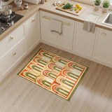 Multi-color and Patterns Layered Arch Geometric Area Rug