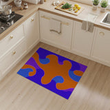 Multi-color and Patterns Vibrant Abstract Wavy Multi-Color Area Rug