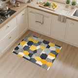 Geometric Modern Yellow Hexagon Geometric Area Rug