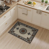 Ornate Cream Persian Rug with Starburst Medallion