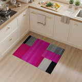 Pink Bold Pink Geometric Block Area Rug