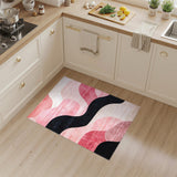 Wave Abstract Area Pink Abstract Wave Area Rug