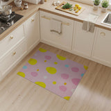 Playful Pink Egg Dot Kids Area Rug