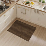 Brown Leopard Print Washable Area Rug