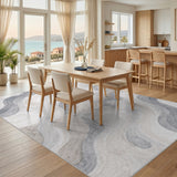 Abstract Area Grey Abstract Swirl Area Rug