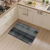 Black White Geometric Grid No. 29 Area Rug