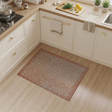 Terracotta Leopard Print Area Rug