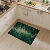 Sunlit Forest Stream Area Rug