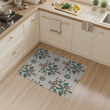 Blue and Teal Teal Floral Persian Motif Area Rug
