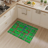 Kids Cartoon City Streets Play Rug with Roads Cars