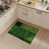 Lush Green Vertical Stripe Geometric Area Rug
