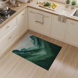 Serene Layered Green Mountain Valley Rug