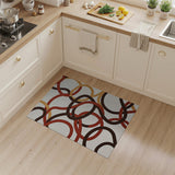 Entwined Loops Geometric Area Rug in Red Gold