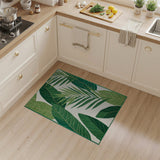 Green Lush Green Palm Frond Area Rug