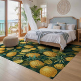 ODIKA Tropical Pineapple & Lemon Fruit Pattern Washable Area Rug