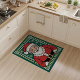 Festive Cartoon Santa Claus Christmas Rug