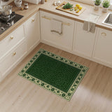 Emerald Clover Field Vintage Area Rug