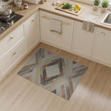 Brown and Tan Tan Brown Geometric Southwestern Area Rug