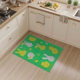 Cute Cartoon Bunny Chick Kids Area Rug