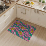 Playful Yellow Seahorse Coral Pink Area Rug