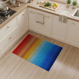 Vibrant Rainbow Gradient Stripe Rug