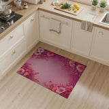 Blush Pink Peony Floral Vintage Area Rug
