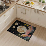 Cosmic Multi-Moon Landscape Area Rug