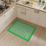 Green Floral Vintage Vibrant Green Shamrock Clover Area Rug