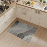 Modern Grey Abstract Geometric Rug
