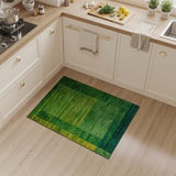 Vibrant Green Yellow Block Geometric Area Rug