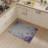 Purple Floral Blossom Vintage Area Rug