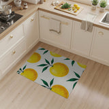Fruit Pattern Vibrant Orange Fruit Pattern Area Rug