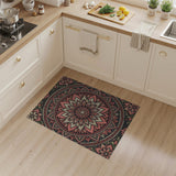 Pink Vintage Pink Mandala Floral Area Rug